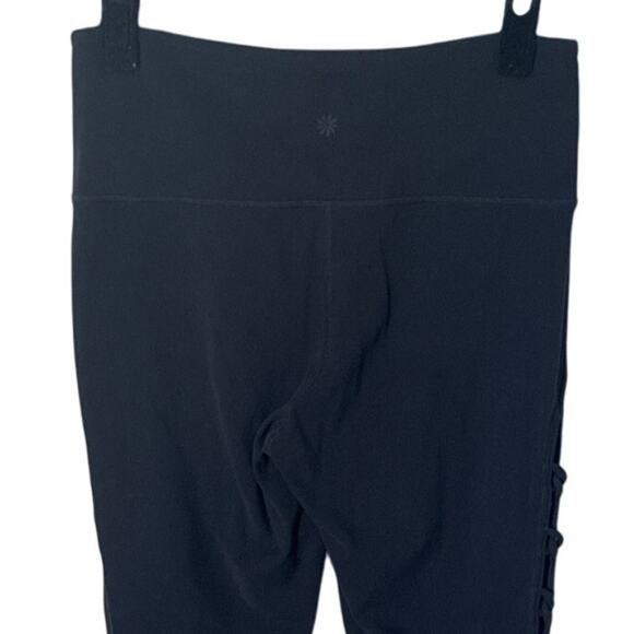 Athleta Crop Black Side Cut Out Design Side Detail Legging Size S - Picture 5 of 7